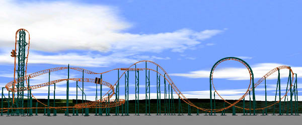 Layout of the tallest Gerstlauer Eurofighter at Welsh Oakwood Theme Park